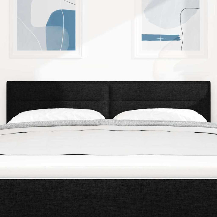 Hovedgærde Sort 160 cm Stof