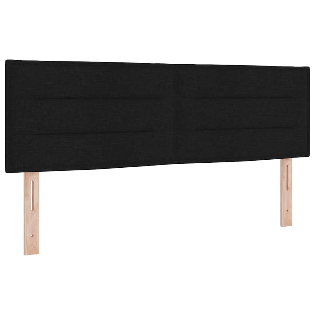 Hovedgærde Sort 160 cm Stof