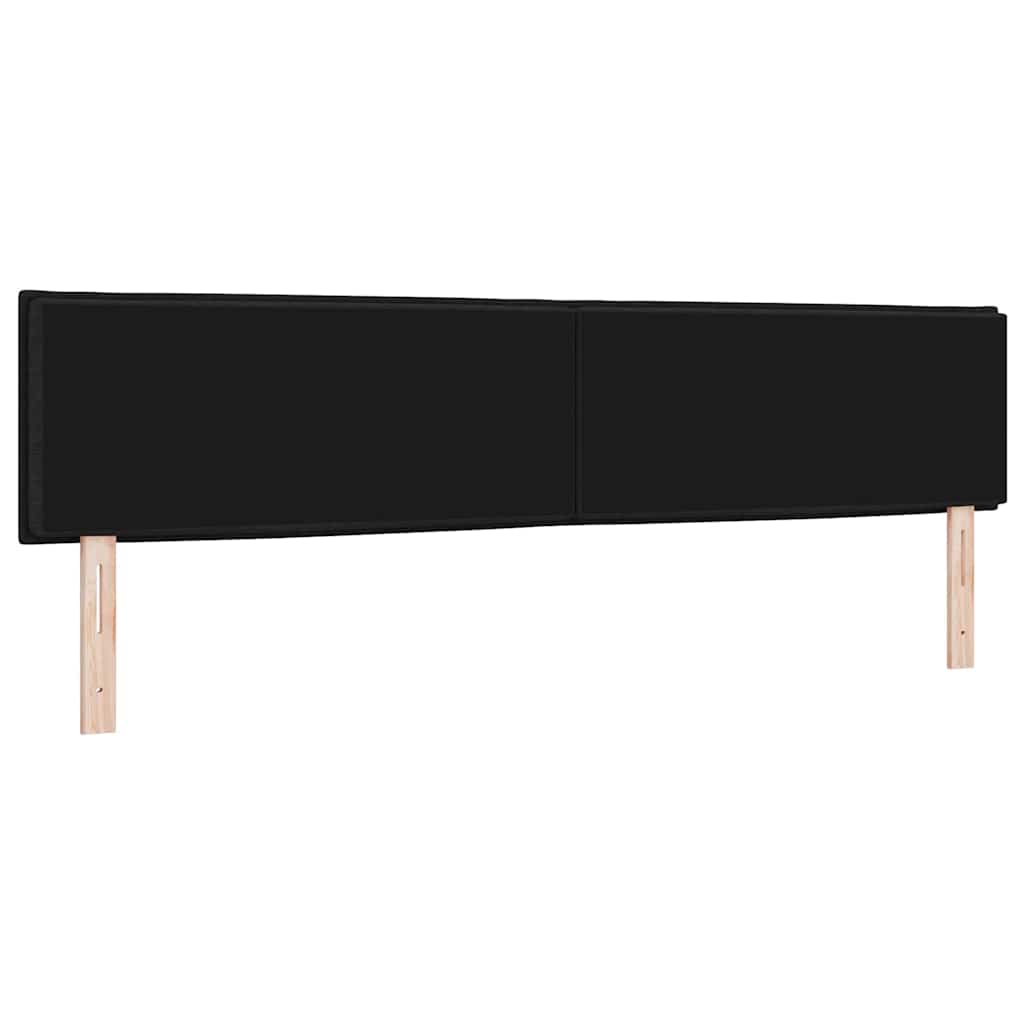 Hovedgærde Sort 200 cm Stof