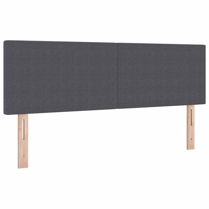 Hovedgærde Mørkegrå 144 cm Velourstof