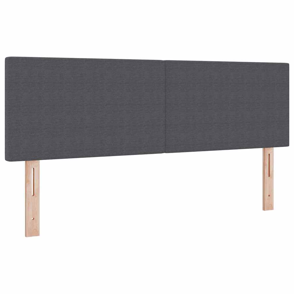 Hovedgærde Mørkegrå 160 cm Velourstof