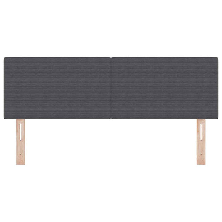 Hovedgærde Mørkegrå 160 cm Velourstof