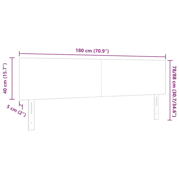 Hovedgærde Creme 180 cm Velourstof