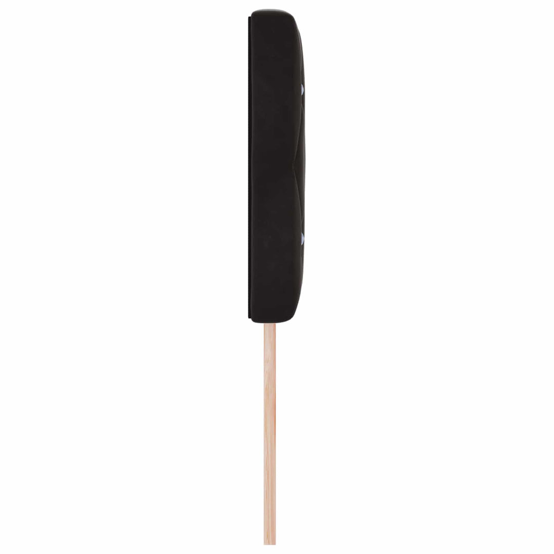 Hovedgærde Sort 144 cm Fløjl