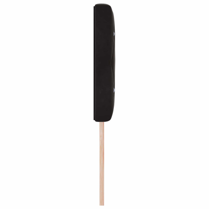 Hovedgærde Sort 144 cm Fløjl