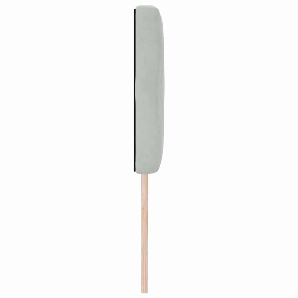 Hovedgærde Lysegrå 180 cm Fløjl