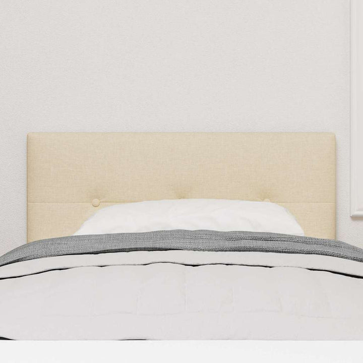 Højdejusterbart sengehoved med hovedgærde Creme 80 cm Stof