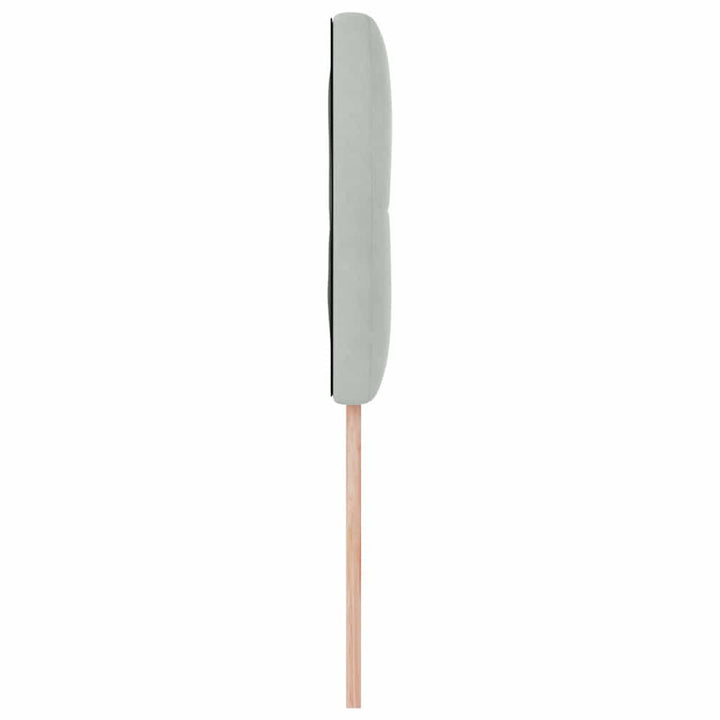 Hovedgærde Lysegrå 80 cm Fløjl