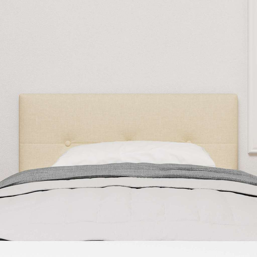 Højdejusterbart sengehoved med hovedgærde Creme 100 cm Stof