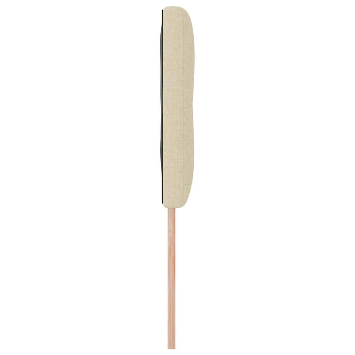 Højdejusterbart sengehoved med hovedgærde Creme 144 cm Stof