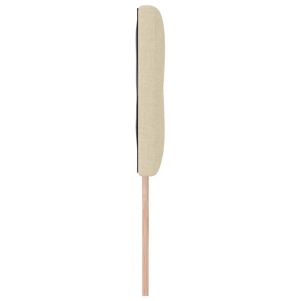 Højdejusterbart sengehoved med hovedgærde Creme 160 cm Stof