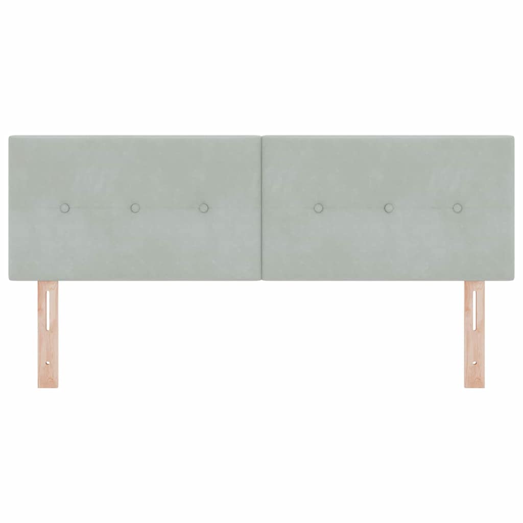 Hovedgærde Lysegrå 160 cm Fløjl