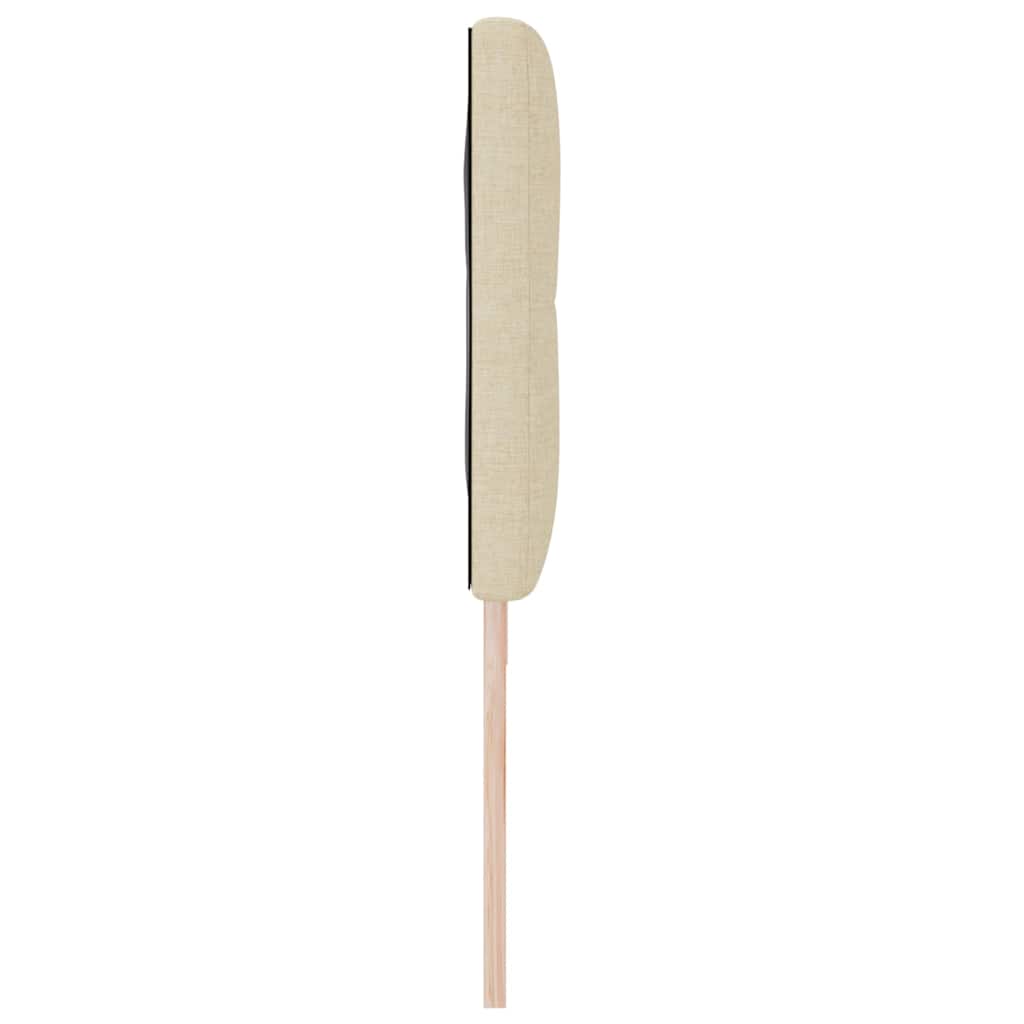 Højdejusterbart sengehoved med hovedgærde Creme 180 cm Stof