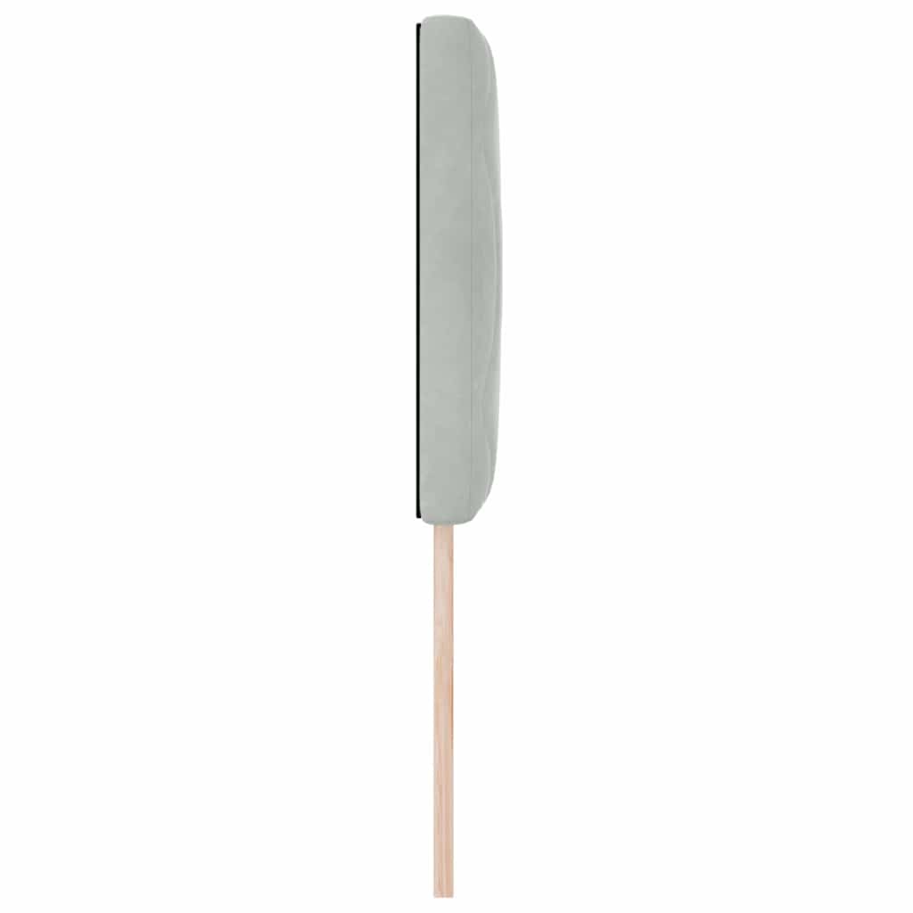 Hovedgærde Lysegrå 80 cm Fløjl
