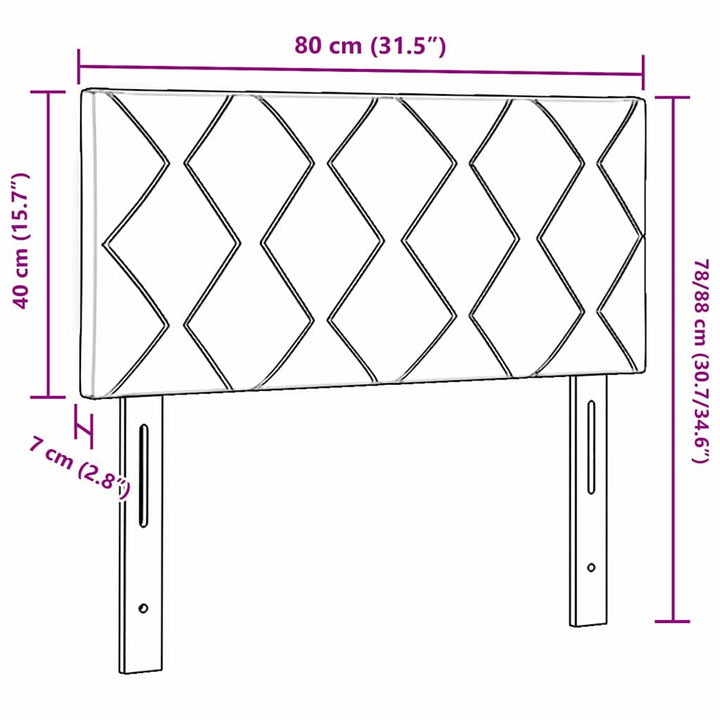 Hovedgærde Mørkegrøn 80 cm Fløjl
