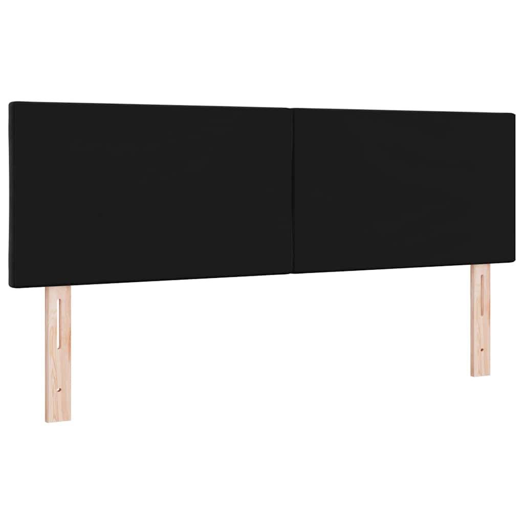 Hovedgærde Sort 144 cm Fløjl
