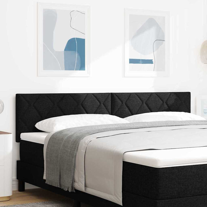Hovedgærde Sort 180 cm Stof