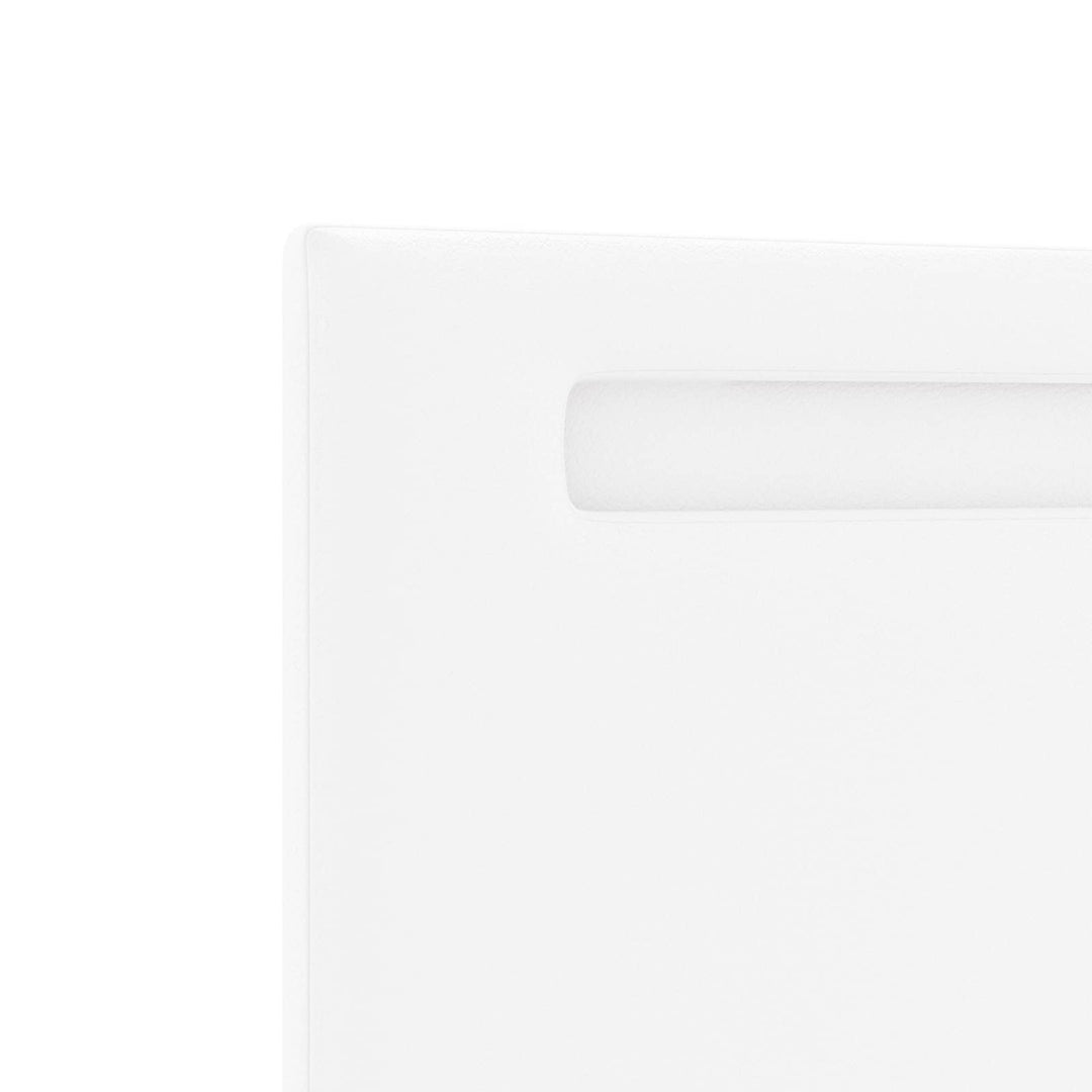 LED sengegavl Hvid Faux læder