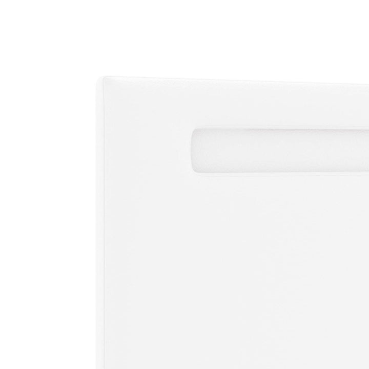 LED sengegavl Hvid Faux læder