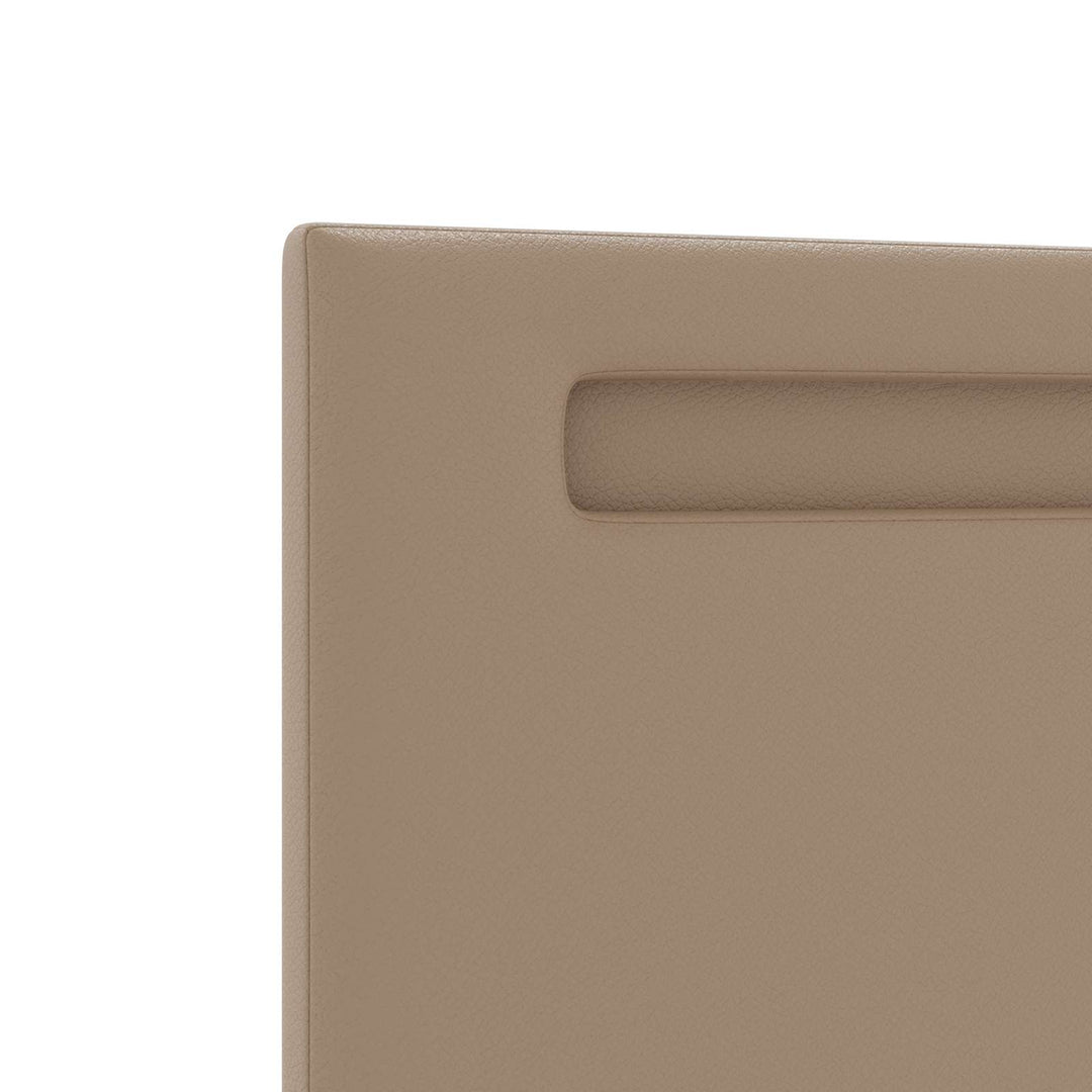 LED sengegavl Cappuccino 160 cm Faux læder