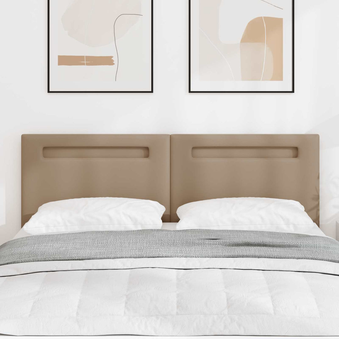 LED sengegavl Cappuccino 160 cm Faux læder
