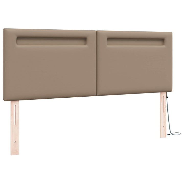 LED sengegavl Cappuccino 160 cm Faux læder