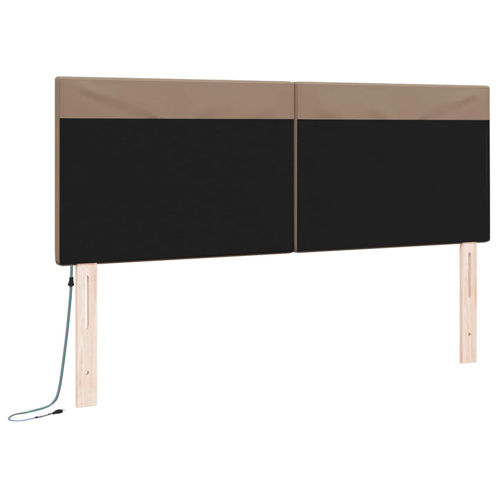 LED sengegavl Cappuccino 160 cm Faux læder