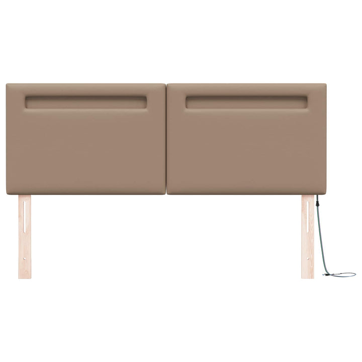 LED sengegavl Cappuccino 160 cm Faux læder