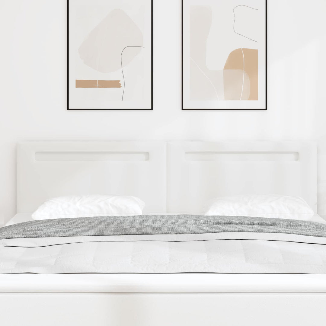 LED sengegavl Hvid 180 cm Faux læder