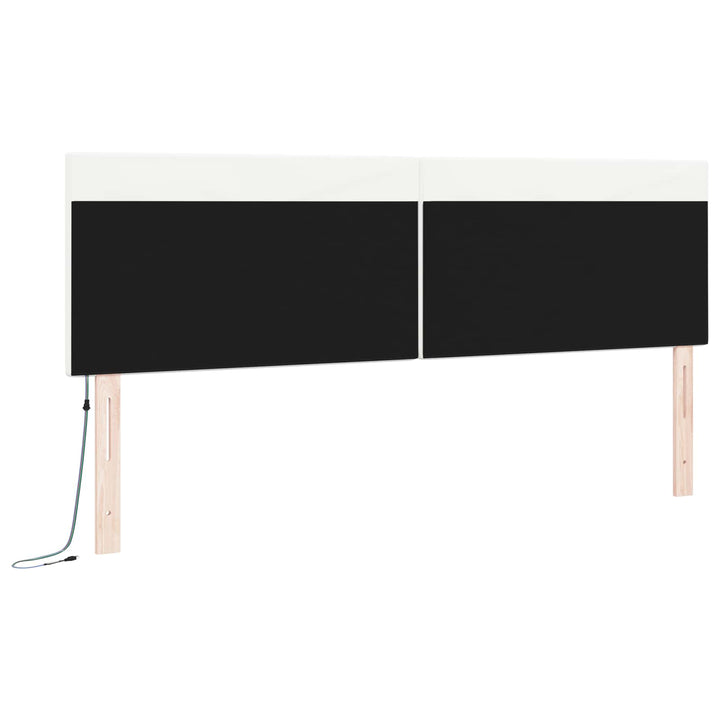 LED sengegavl Hvid 180 cm Faux læder