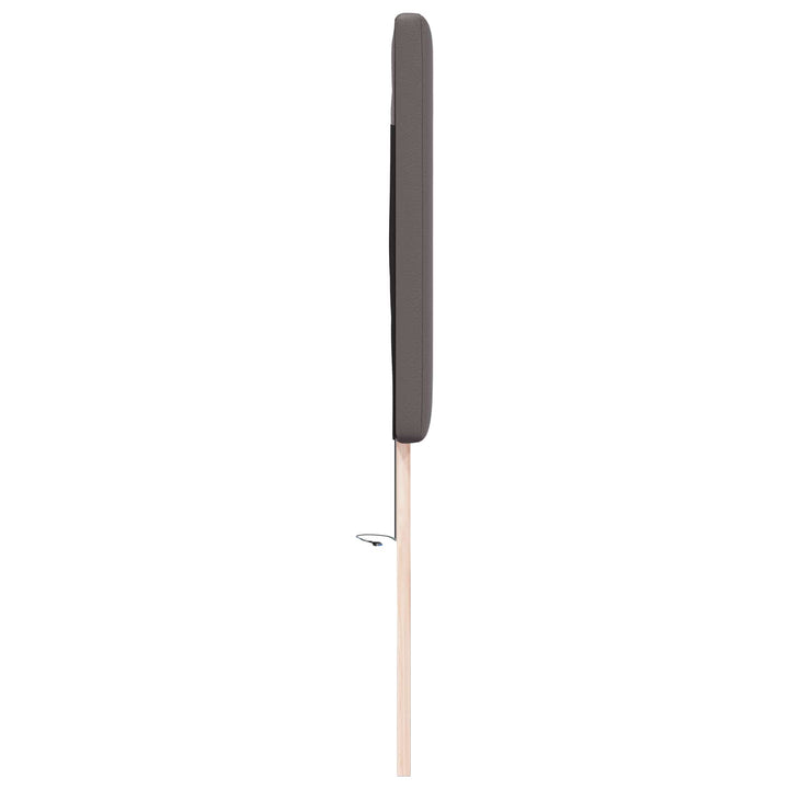 LED sengegavl Grå 180 cm Faux læder
