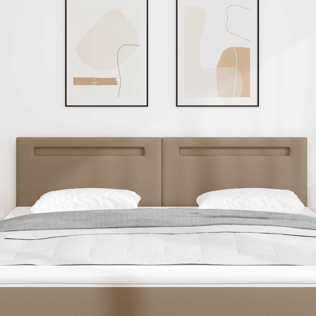 LED sengegavl Cappuccino 180 cm Faux læder