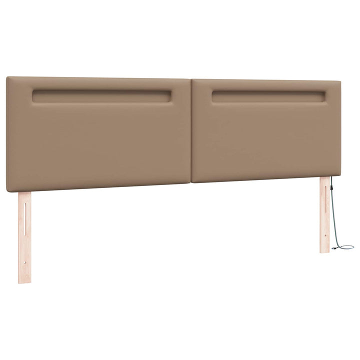 LED sengegavl Cappuccino 180 cm Faux læder