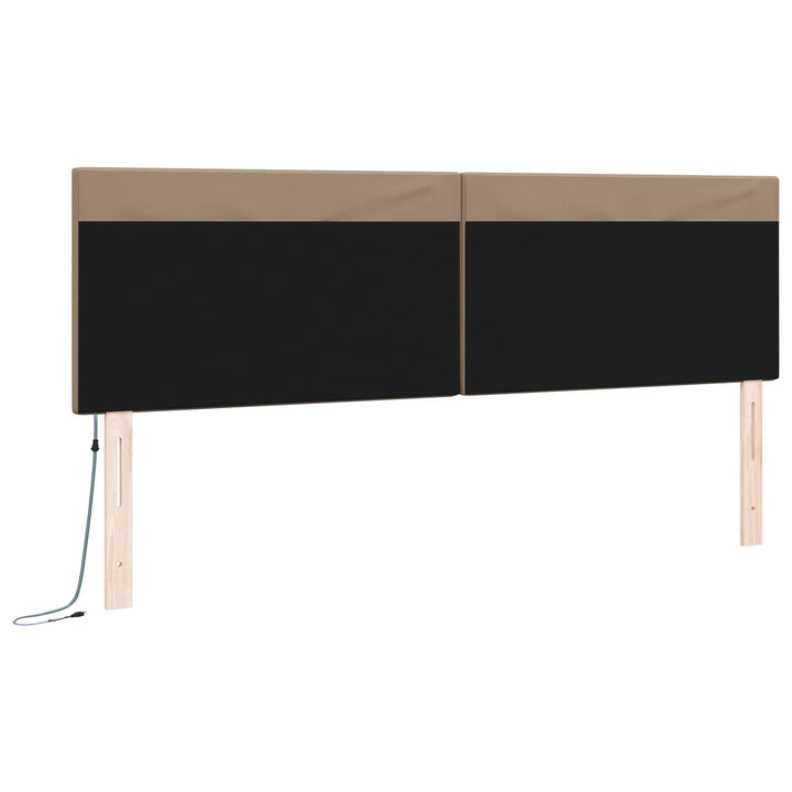 LED sengegavl Cappuccino 180 cm Faux læder