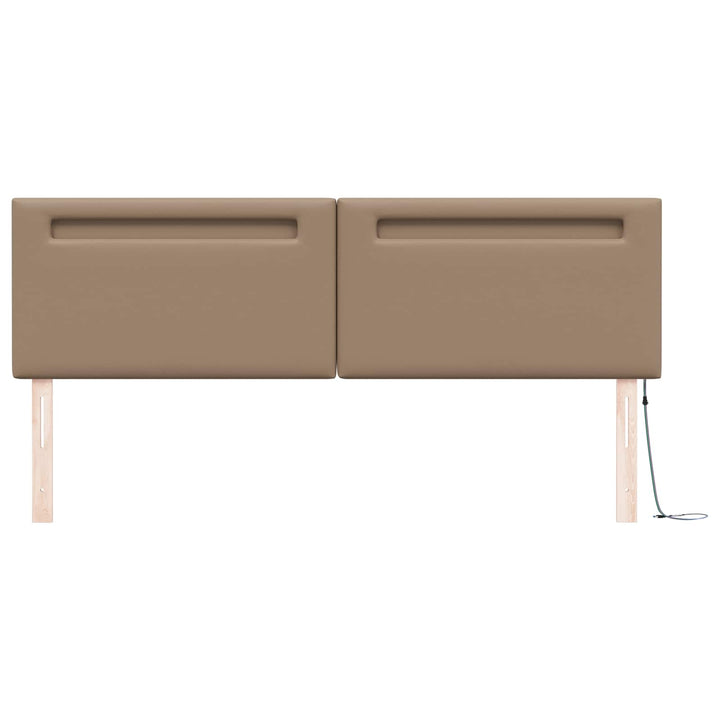 LED sengegavl Cappuccino 180 cm Faux læder