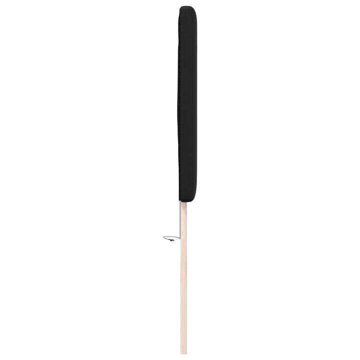 LED sengegavl Sort 200 cm Faux læder
