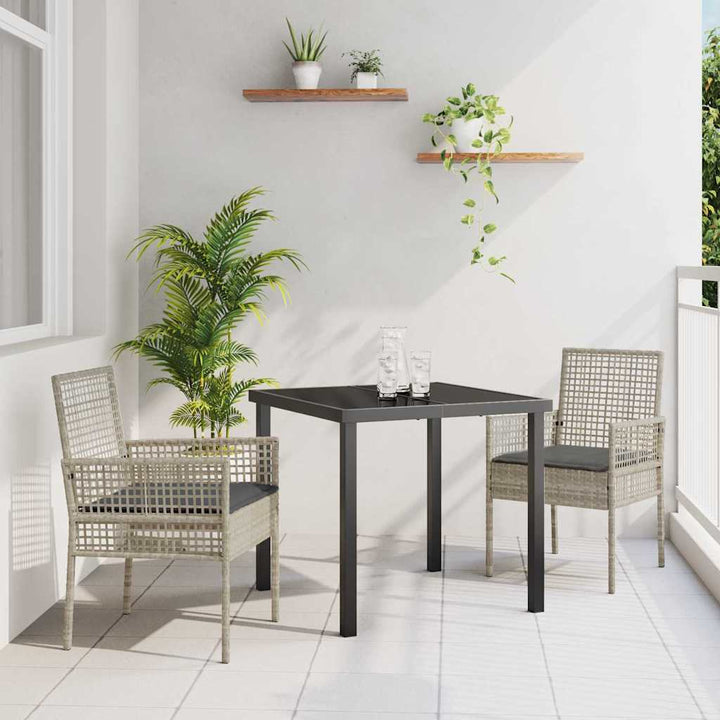Have Stol 2 stk. Lysegrå polyrattan