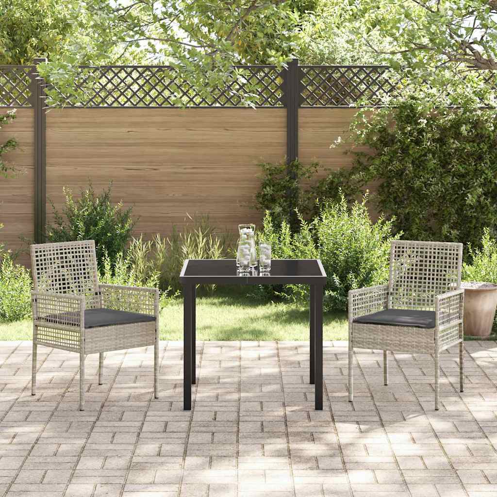 Have Stol 2 stk. Lysegrå polyrattan