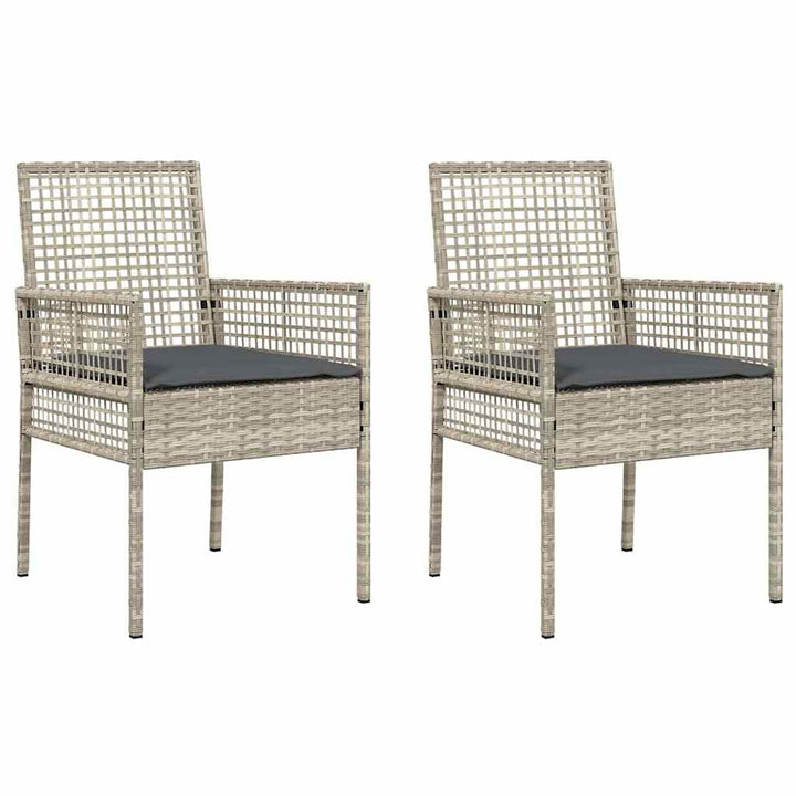 Have Stol 2 stk. Lysegrå polyrattan