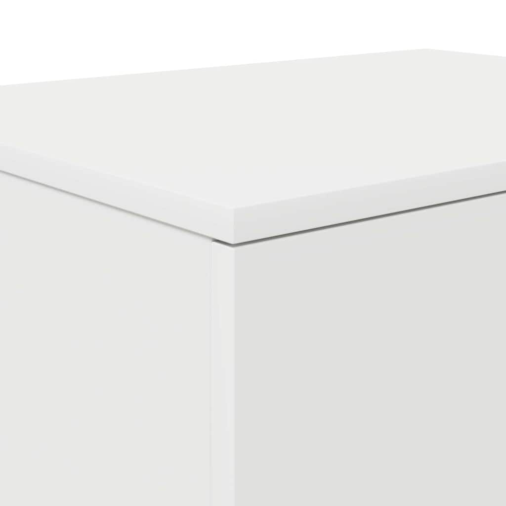 Opbevaringsskab 2 pcs Hvid 127 x 41 x 40 cm Konstrueret træ