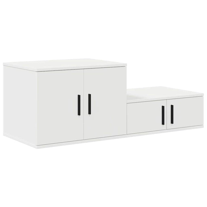 Opbevaringsskab 2 pcs Hvid 127 x 41 x 40 cm Konstrueret træ