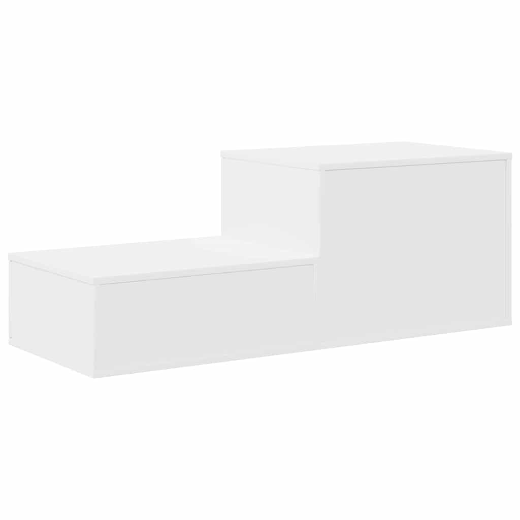 Opbevaringsskab 2 pcs Hvid 127 x 41 x 40 cm Konstrueret træ