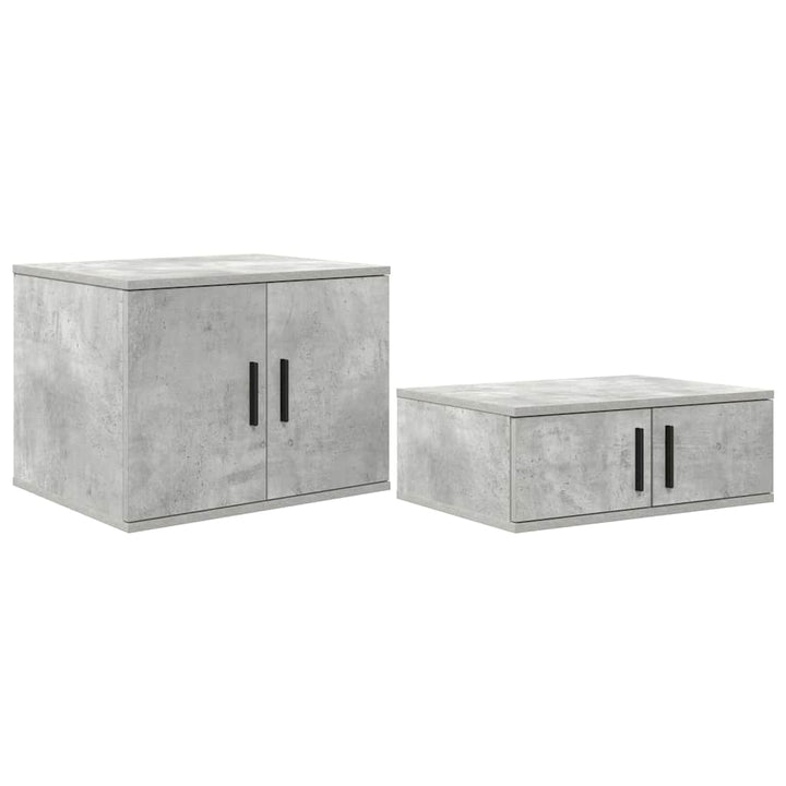 Opbevaringsskab 2 pcs Beton Grå 118 x 41 x 40 cm