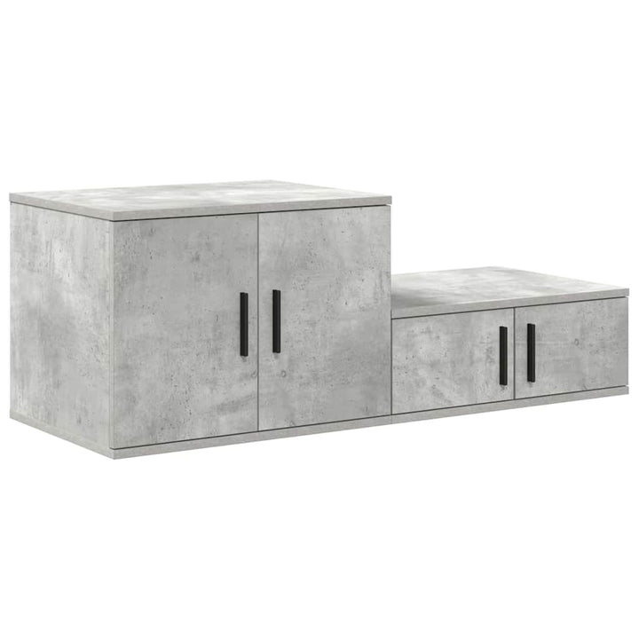 Opbevaringsskab 2 pcs Beton Grå 118 x 41 x 40 cm