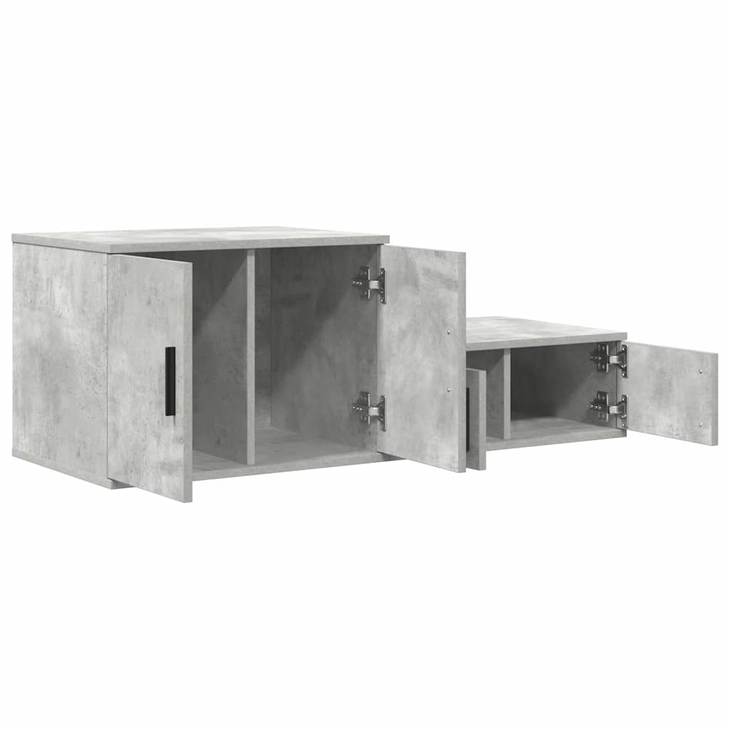 Opbevaringsskab 2 pcs Beton Grå 118 x 41 x 40 cm