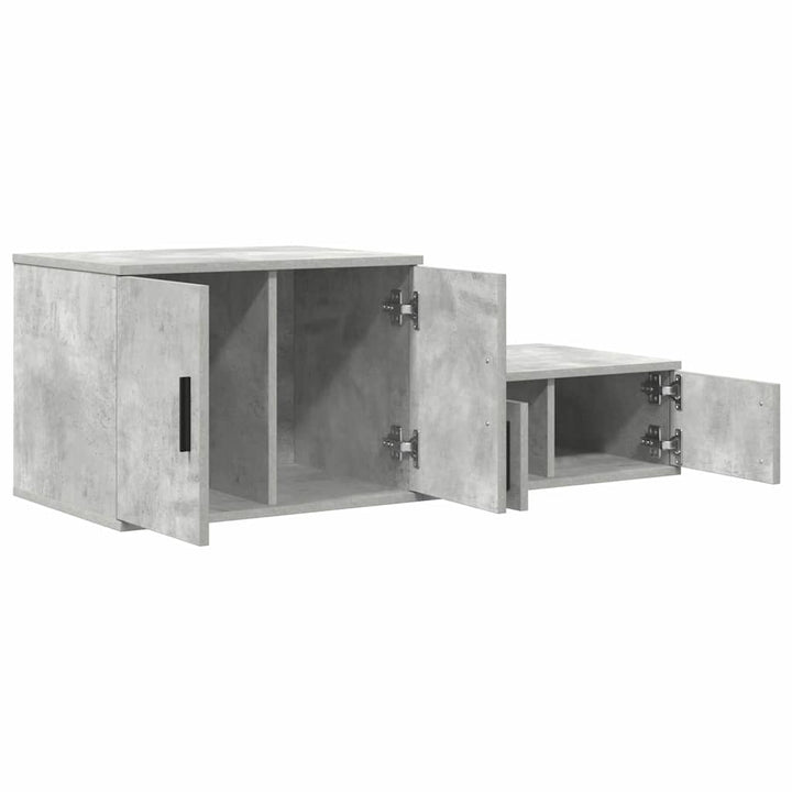 Opbevaringsskab 2 pcs Beton Grå 118 x 41 x 40 cm
