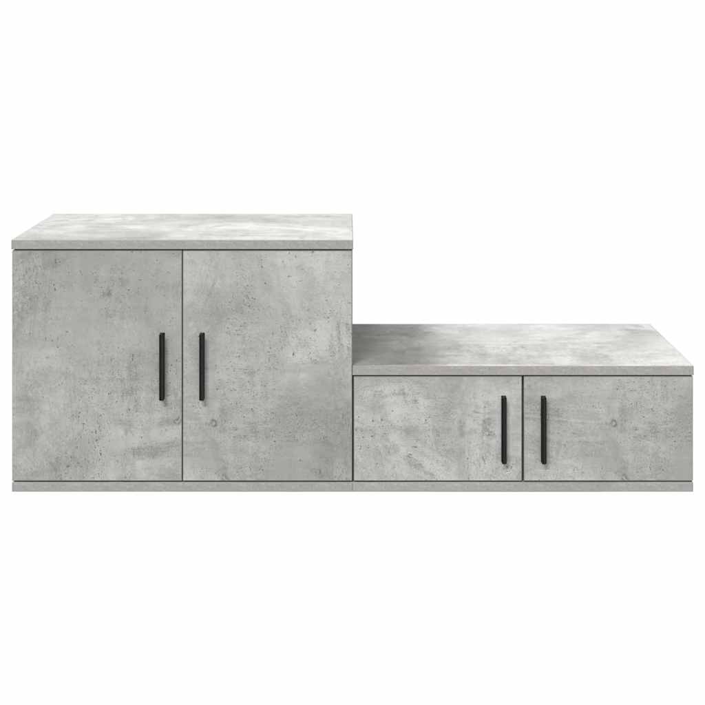 Opbevaringsskab 2 pcs Beton Grå 118 x 41 x 40 cm