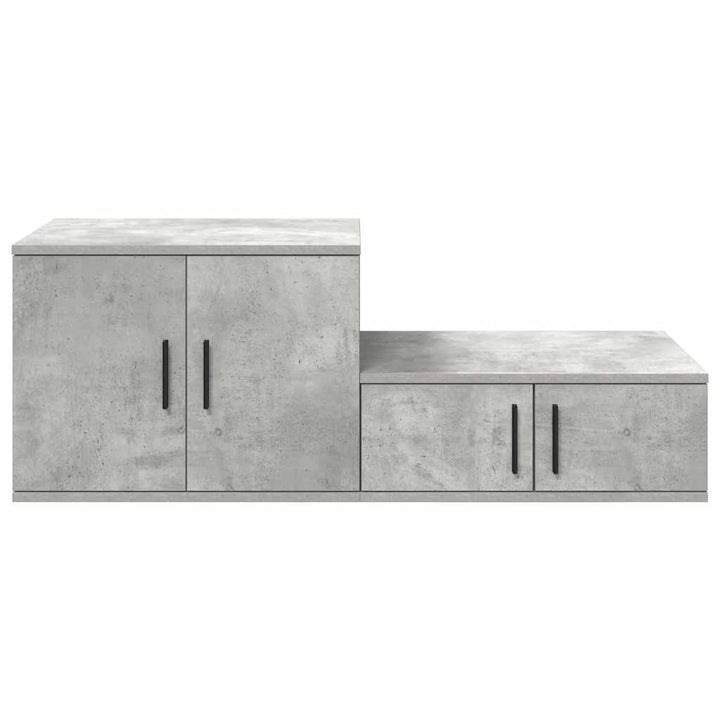 Opbevaringsskab 2 pcs Beton Grå 118 x 41 x 40 cm