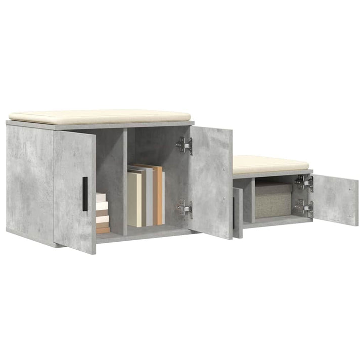 Opbevaringsskab 2 pcs Beton Grå 118 x 41 x 40 cm