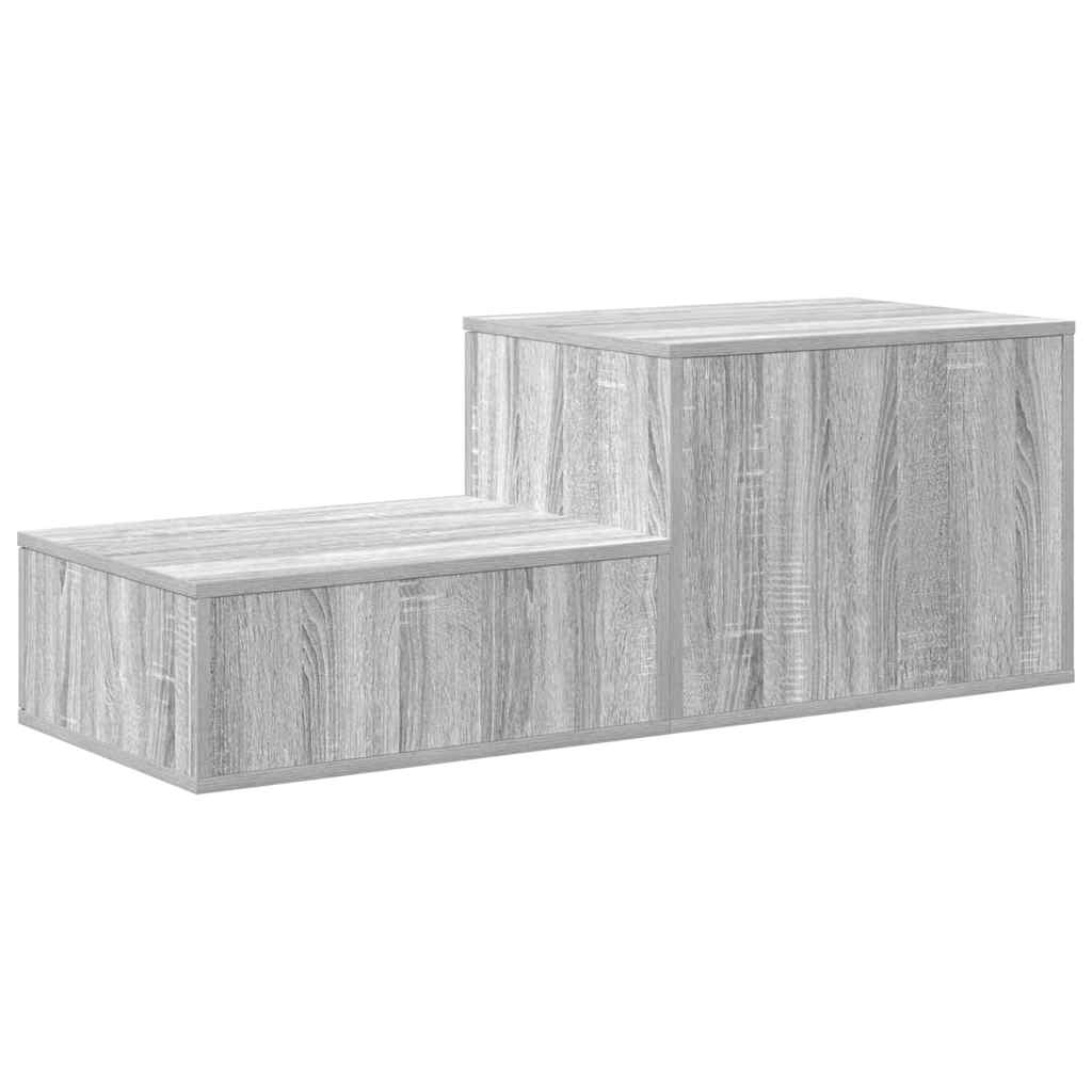 Opbevaringsskab 2 pcs Grå Sonoma 118 x 41 x 40 cm